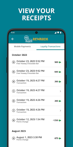 Captura de pantalla de Yesway & Allsup’s Rewards