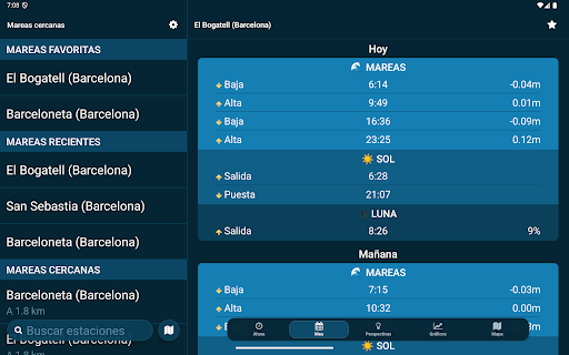 Captura de pantalla de Mareas cercanas
