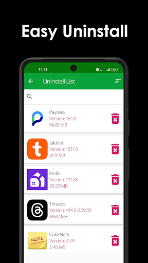 Captura de pantalla de Desinstalar Apps
