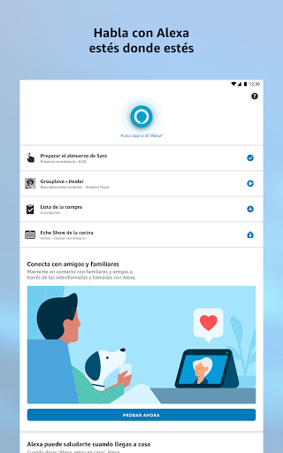Captura de pantalla de Amazon Alexa