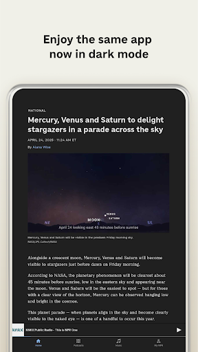 Captura de pantalla de NPR: National & Local News