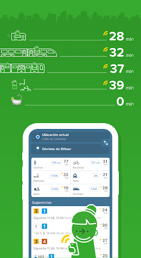 Captura de pantalla de Citymapper: Tren, Bus y Metro