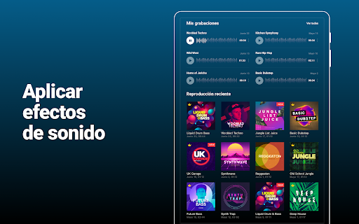 Captura de pantalla de Groovepad - creador de música