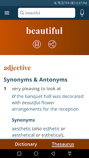 Captura de pantalla de Dictionary - Merriam-Webster