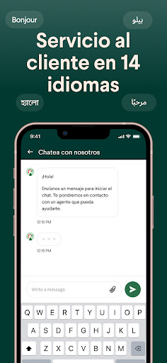 Captura de pantalla de Taptap Send: Envía dinero