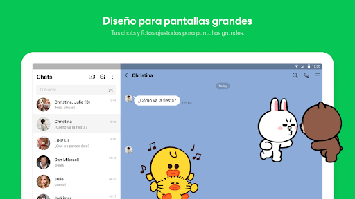 Captura de pantalla de LINE: Llama y mensajea