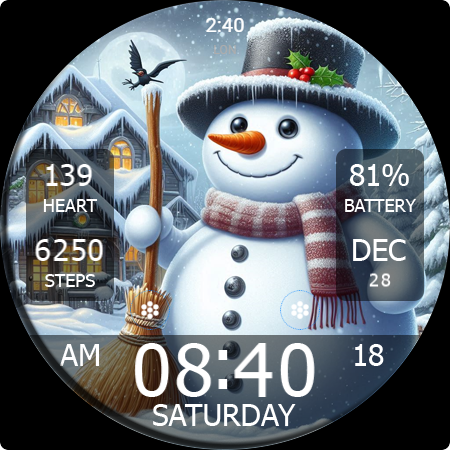 Captura de pantalla de Key WF55 Snowman Watch Face