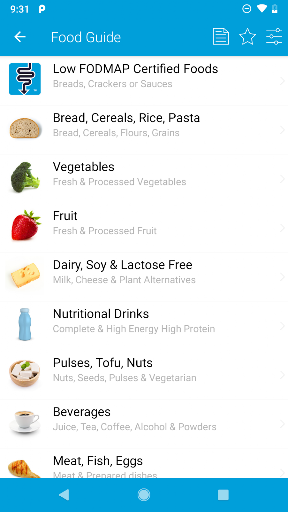 Monash University FODMAP diet screenshot