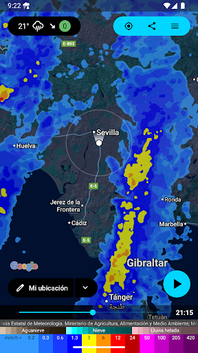 Captura de pantalla de Alarma de Lluvia (Rain Alarm)