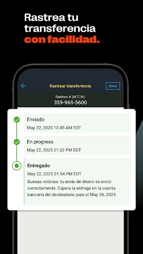Captura de pantalla de Western Union Envíar dinero