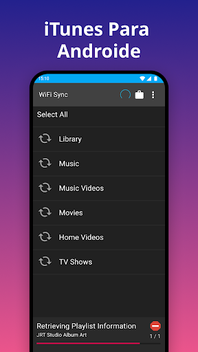 Captura de pantalla de iSyncr: iTunes para Android