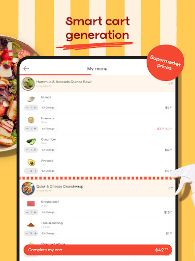 Captura de pantalla de Jow - easy recipes & groceries