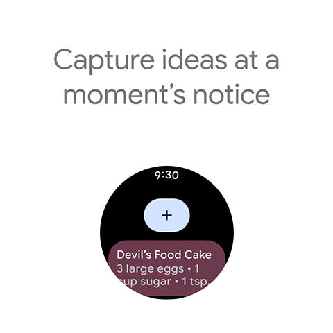 Captura de pantalla de Google Keep: notas y listas