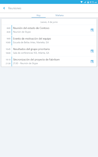 Captura de pantalla de Skype for Business for Android