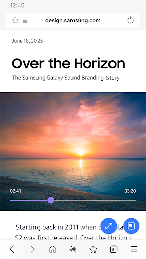 Samsung Internet Browser screenshot
