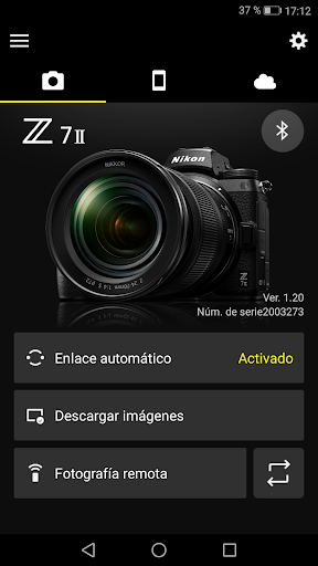 Captura de pantalla de SnapBridge