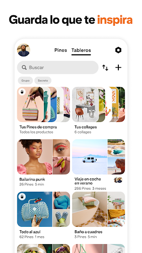 Captura de pantalla de Pinterest