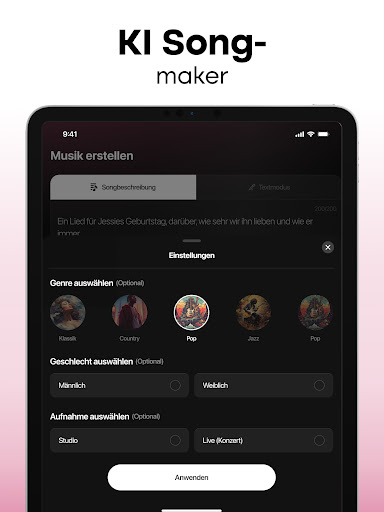 MyTunes: KI-Musik-Generator Screenshot