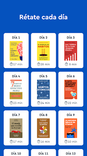 Captura de pantalla de Blinkist: Resúmenes de libros