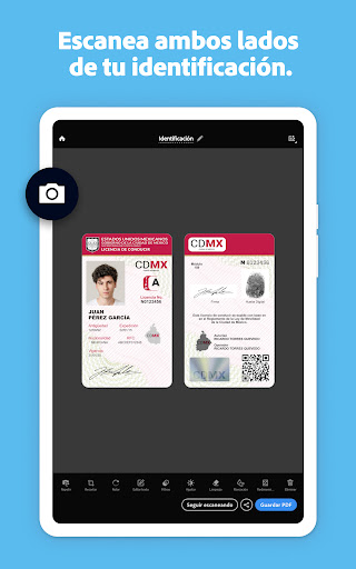 Captura de pantalla de Adobe Scan: escáner PDF con IA