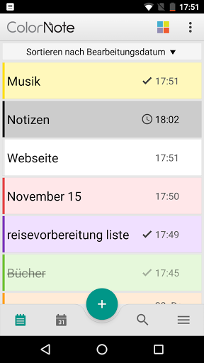 ColorNote Notepad Notizen Screenshot