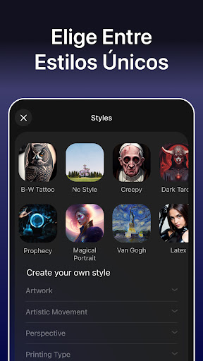 Captura de pantalla de DaVinci - Crea imágenes con IA