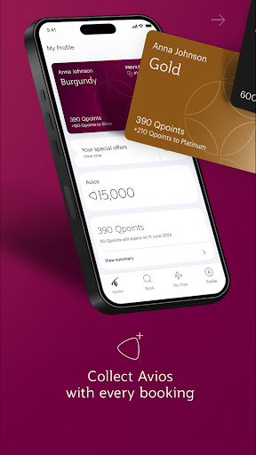 Captura de pantalla de Qatar Airways