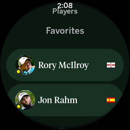 Captura de pantalla de The Masters Golf Tournament