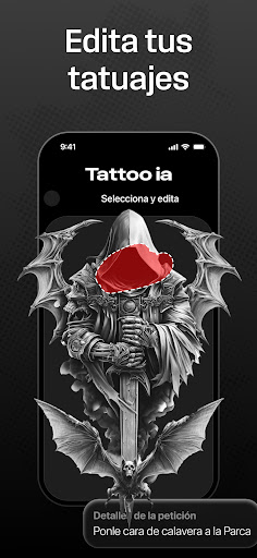 Captura de pantalla de Tattoo AI: Diseños de tatuajes