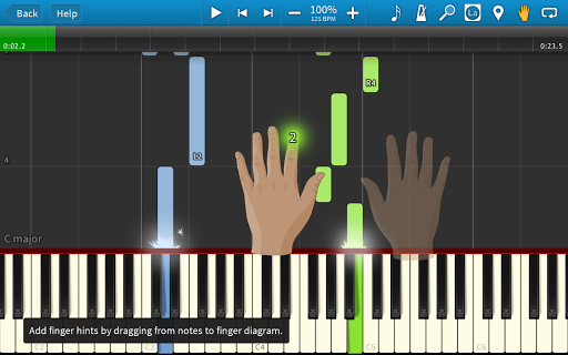 Captura de pantalla de Synthesia