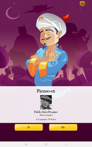 Captura de pantalla de Akinator