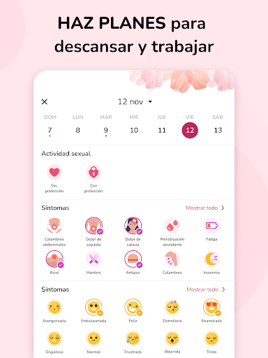 Captura de pantalla de Calendario Menstrual