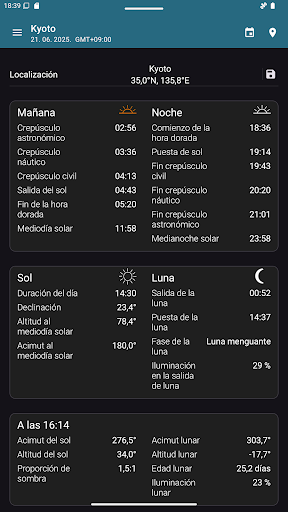 Captura de pantalla de Sun Position Pro