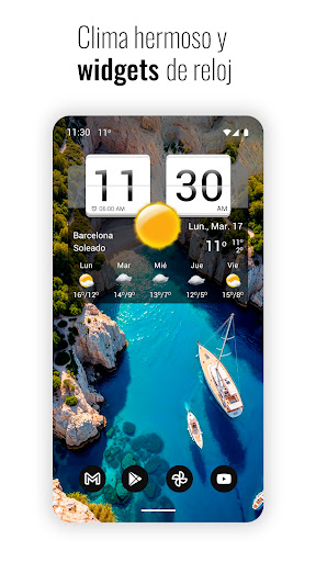 Captura de pantalla de Reloj giratorio Sense y clima
