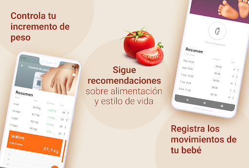 Captura de pantalla de Seguimiento embarazo y mi bebé