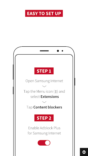 Captura de pantalla de ABP para Samsung Browser