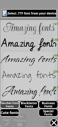 xCanvas: Font lettering design screenshot