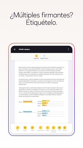 Captura de pantalla de Docusign