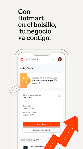 Captura de pantalla de Hotmart