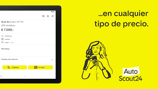 Captura de pantalla de AutoScout24: Mercado de coches