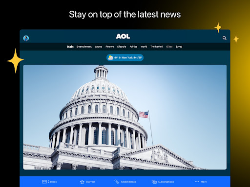 Captura de pantalla de AOL: Email News Weather