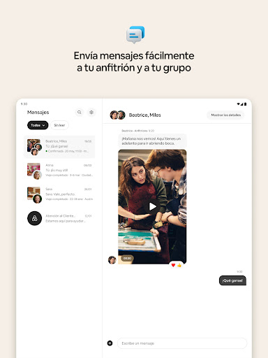 Captura de pantalla de Airbnb
