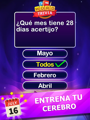Captura de pantalla de Word Trivia Juego de palabras