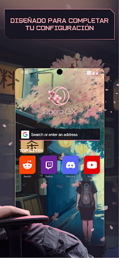 Captura de pantalla de Opera GX: navegador gaming