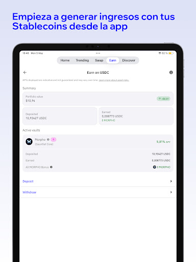 Captura de pantalla de Trust: Crypto & Bitcoin Wallet
