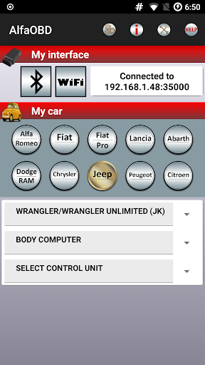 AlfaOBD screenshot