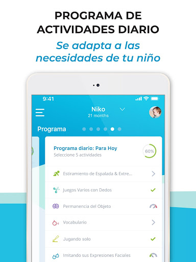 Captura de pantalla de BabySparks - Actividades y Log