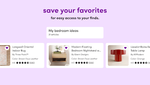 Captura de pantalla de Wayfair - Shop All Things Home
