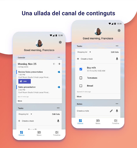 Captura de pantalla de Microsoft Launcher