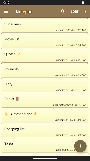 Notepad - simple notes screenshot